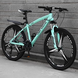 Great Mountain Bike GREAT Adults Mens Mountain Bike, 26" Wheels Carbon Steel Frame 21 / 24 / 27 Speed Women Outdoor Mountain Bike Anti-skid Tires(Size:21 speed, Color:Green)