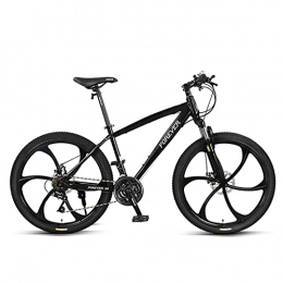 Great Mountain Bike GREAT Mountain Bike 21 Speed Dual Disc Brake 26" Wheels Suspension Fork Mountain Bicycle High Carbon Steel Frame Commuter Bike Soft Non-slip Handle(Color:Black)