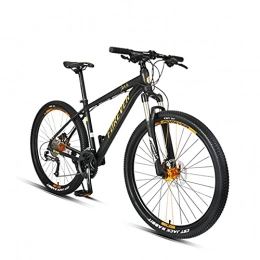 Great Mountain Bike GREAT Mountain Bikes 27.5 Inches Muti Spoke Wheels 27 Speed Dual Disc Brake Bicycle Aluminum Alloy Frame Road Bike Lockable Suspension Fork(Color:Yellow)