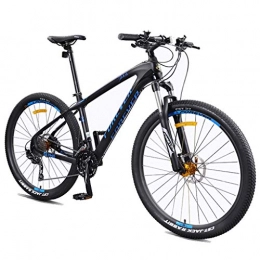 GYF Bike GYF Mountain Bike Mens Bicycle Bike Bicycle 27.5" 27 Speeds Women / Men MTB Bike Lightweight Carbon Fibre Frame Disc Brake Front Suspension Mountain Bike Alloy Frame Bicycle Men's Bike (Color : Blue)