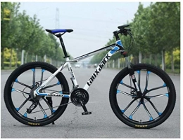HCMNME Bike HCMNME durable bicycle, Outdoor sports Mountain Bike, Featuring Rigid 17Inch HighCarbon Steel Frame, 30Speed Drivetrain, Dual Oil Brakes, And 26Inch Wheels, Blue Outdoor sports Mountain Bike Allo