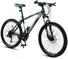 HCMNME Bike HCMNME Mountain Bikes, 24 inch mountain bike male and female adult variable speed racing ultra-light bicycle 40 cutter wheels Alloy frame with Disc Brakes (Color : Dark green, Size : 30 speed)