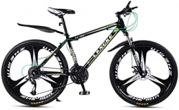 HCMNME Bike HCMNME Mountain Bikes, 24 inch mountain bike variable speed male and female three-wheeled bicycle Alloy frame with Disc Brakes (Color : Dark green, Size : 21 speed)