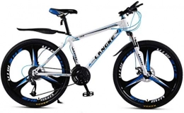 HCMNME Bike HCMNME Mountain Bikes, 24 inch mountain bike variable speed male and female three-wheeled bicycle Alloy frame with Disc Brakes (Color : White blue, Size : 24 speed)