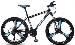HCMNME Bike HCMNME Mountain Bikes, 26 inch mountain bike aluminum alloy cross-country lightweight variable speed youth three-wheel bicycle Alloy frame with Disc Brakes (Color : Black blue, Size : 24 speed)