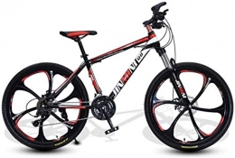 HCMNME Bike HCMNME Mountain Bikes, 26 inch mountain bike six-cutter wheel Alloy frame with Disc Brakes (Color : Black red, Size : 30 speed)