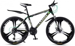 HCMNME Bike HCMNME Mountain Bikes, 26 inch mountain bike variable speed male and female three-wheeled bicycle Alloy frame with Disc Brakes (Color : Dark green, Size : 21 speed)