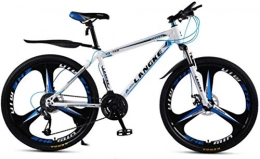 HCMNME Bike HCMNME Mountain Bikes, 26 inch mountain bike variable speed male and female three-wheeled bicycle Alloy frame with Disc Brakes (Color : White blue, Size : 24 speed)