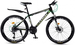 HCMNME Bike HCMNME Mountain Bikes, 26 inch mountain bike with variable speed spoke wheel for men and women Alloy frame with Disc Brakes (Color : Dark green, Size : 24 speed)