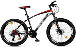 HCMNME Bike HCMNME Mountain Bikes, 27.5 inch mountain bike male and female adult super light racing light bicycle spoke wheel Alloy frame with Disc Brakes (Color : Black red, Size : 24 speed)