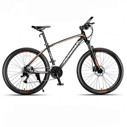 JHKGY Bike JHKGY 26 Inch Wheels Mountain Bike, Dual Disc Brake Aluminum Alloy Frame Mountain Bike, 27 Speed MTB Bicycle, Suspension Fork Mountain Bicycle, orange