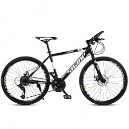 JLFSDB Mountain Bike JLFSDB Mountain Bike, 26 Inch Mountain Bicycles Lightweight Carbon Steel Frame 21 / 24 / 27 / 30 Speeds Front Suspension Disc Brake (Color : Black, Size : 30speed)