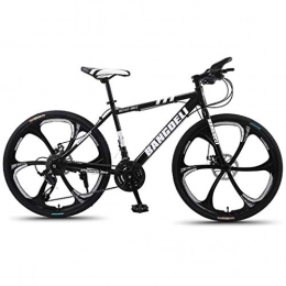 JLFSDB Mountain Bike JLFSDB Mountain Bike Mountain Bicycles 26" Wheel MTB Bike 21 / 24 / 27 / 30 Speed Lightweight Carbon Steel Frame Dual Suspension Disc Brake (Color : Black, Size : 30speed)