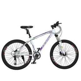 JLFSDB Mountain Bike JLFSDB Mountain Bikes Bicycle MTB 26" Ravine Bike MTB Shock-absorbing 27 speeds Mountain Bicycles Dual Disc Brake Front Suspension Aluminum Alloy Frame Hardtail Mountain Bikes (Color : White)