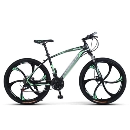 Kays Bike Kays 26 In Mountain Bikes 21 / 24 / 27 Speed Adult Mountain Trail Bike High-carbon Steel Frame Dual Disc Brake Bicycle For Boys Girls Men And Wome(Size:21 Speed, Color:Green)