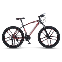 Kays Bike Kays 26 Inch Mountain Bike 21 / 24 / 27 Speed Shift Carbon Steel Frame Mountain Bicycle With Lockable Suspension And Double Disc Brake(Size:21 Speed, Color:Red)