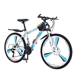 Kays Bike Kays 26 Inch Mountain Bike 21 / 24 / 27-Speed Youth Carbon Steel Bicycle With Suspension Fork Urban City Bicycle For A Path, Trail & Mountains(Size:21 Speed, Color:White)