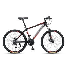 Kays Mountain Bike Kays 26 Inch Mountain Bike 24 / 27-Speed MTB Bicycle For Man With Carbon Steel Frame Shock-absorbing Front Fork Dual Disc Brakes Urban Commuter City Bicycle For Male And Female(Size:27 Speed, Color:Red)