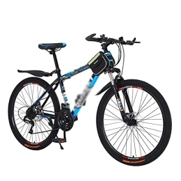 Kays Bike Kays 26 Inch Mountain Bike Carbon Steel Frame 21Speed Dual Disc With Lock-Out Suspension Fork For Men Woman Adult And Teens(Size:24 Speed, Color:Blue)