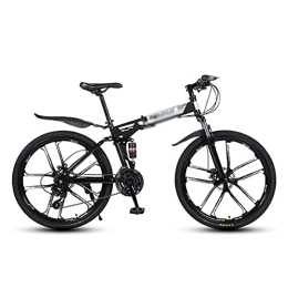 Kays Bike Kays 26 Inch Mountain Bikes 21 / 24 / 27 Speed Suspension Fork MTB High-Tensile Carbon Steel Frame Mountain Bicycle With Dual Disc Brake For Men And Women(Size:24 Speed, Color:Black)