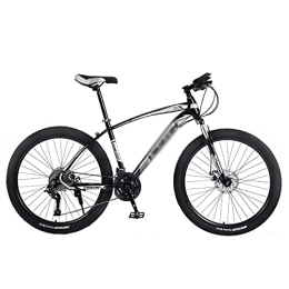 Kays Bike Kays 26 Inch Wheels Mens Mountain Bikes 21 / 24 / 27 Speed With Dual Disc Brake High-Tensile Carbon Steel Frame For A Path, Trail & Mountains(Size:21 Speed, Color:Black)