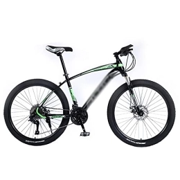 Kays Bike Kays 26 Inch Wheels Mens Mountain Bikes 21 / 24 / 27 Speed With Dual Disc Brake High-Tensile Carbon Steel Frame For A Path, Trail & Mountains(Size:21 Speed, Color:Green)