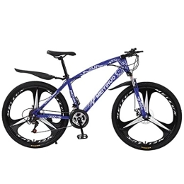 Kays Bike Kays Men's Mountain Bike 26-Inch Wheels With Suspension Fork 21 / 24 / 27-Speed With Double Disc Brake For Boys Girls Men And Wome(Size:21 Speed, Color:Blue)