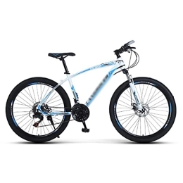 Kays Bike Kays Mens MTB 26-inch Mountain Bike 21 / 24 / 27-Speed Bicycle For A Path, Trail & Mountains With Double Disc Brake And Lockable Suspension(Size:21 Speed, Color:White)