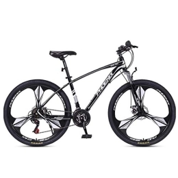 Kays Bike Kays Mountain Bike, 26 / 27 Inch Men / Women Bicycles, Carbon Steel Frame, Disc Brake Front Suspension, 24 Speed Spoke Wheels (Color : Black)