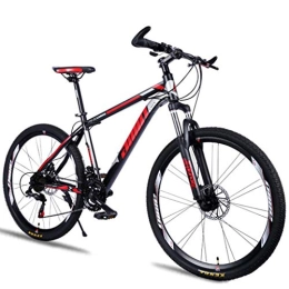 Kays Bike Kays Mountain Bike, 26 Inch Unisex Mountain Bicycles Carbon Steel Frame 21 / 24 / 27 / 30 Speeds Front Suspension Disc Brake (Color : Red, Size : 21speed)