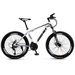 Kays Bike Kays Mountain Bike, 26 Inch Women / Men Mountain Bicycles Carbon Steel Frame 21 / 24 / 27 / 30 Speeds Front Suspension Disc Brake (Color : White, Size : 21speed)