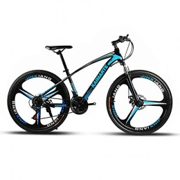 KP&CC Bike KP&CC 3 cutter Wheels Mountain Bike Adult Shock-absorbing Disc Brake Off-road Road Bike, Beautiful Atmosphere for Men and Women, Blue