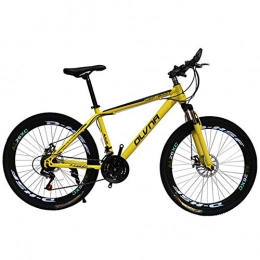 KP&CC Bike KP&CC 3 cutter Wheels Mountain Bike Dual Disc Brake Shock-absorbing Road Off-road Bicycle, Travel Leisurely for Men and Women, Yellow