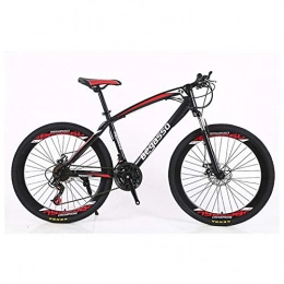 KXDLR Bike KXDLR 26" Mountain Bicycle, High-Carbon Steel Frame Mountain Trail Bike, Hardtail Mountain Bike with Dual Disc Brake, 21-30 Speeds, Black, 30 Speed