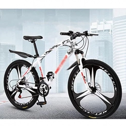 MENG Bike MENG 26 inch Mountain Bike 21 / 24 / 27 Speed MTB Bicycle Urban Commuter City Bicycle with Suspension Fork and Dual-Disc Brake for Men and Women(Size:27 Speed, Color:Black) / Black / 24 Speed