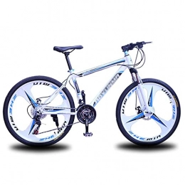 MENG Bike MENG 26-Inch Wheels Mens Mountain Bike with Dual Disc Brake 21 / 24 / 27 -Speed with Front Suspension / Blue / 24 Speed
