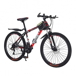 MENG Bike MENG Mountain Bike Carbon Steel Frame 21 Speed 26 inch 3 Spoke Wheels Disc Brake Bicycle Suitable for Men and Women Cycling Enthusiasts / Red / 21 Speed