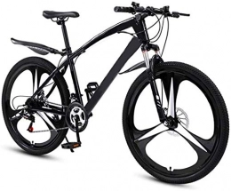 min min Bike min min Bike, 26 Inch Mountain Bikes, Dual Disc Brake Hardtail Mountain Bike, Unisex Outdoor Bicycle, Full Suspension MTB Bikes, Outdoor Racing Cycling, 24 Speed, Black 3 Spoke