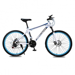 WGYDREAM Bike Mountain Bike Youth Adult Mens Womens Bicycle MTB 26" Mountain Bike, Carbon Steel Frame Mountain Bicycles, Double Disc Brake and Front Fork, 21 Speed Mountain Bike for Women Men Adults ( Color : Blue )