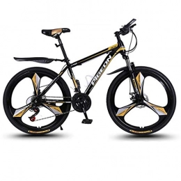 WGYDREAM Mountain Bike Mountain Bike Youth Adult Mens Womens Bicycle MTB Mountain Bike, 26inch Wheel Carbon Steel Frame Bicycles, 27 Speed, Double Disc Brake Front Suspension Mountain Bike for Women Men Adults ( Color : Gold )