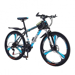 MQJ Bike MQJ Adult Mountain Bike, 21 Speeds, 26-Inch Wheels, Carbon Steel Frame, Dual Disc Brakes, Multiple Colors / Blue / 27 Speed