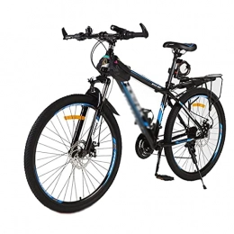 MQJ Bike MQJ Adult Mountain Bike 26 inch Wheels Adult Bicycle 24-Speed Bike for Men and Women MTB Bike with Double Disc Brake Suspension Fork for a Path, Trail &Amp; Mountains / Blue / 24 Speed