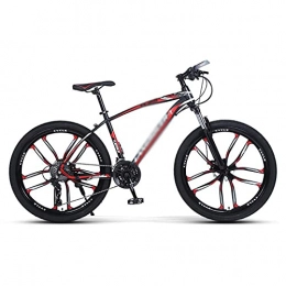 MQJ Mountain Bike MQJ Mountain Bike Front Suspension Frame 21 / 24 / 27 Speed Shifter 26 inch Wheels Dual Disc Brakes Bikes for Men Woman Adult and Teens / Red / 24 Speed