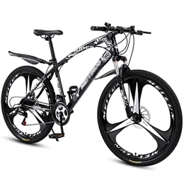  Mountain Bike MTB Bicycle 26 Inch Wheels Mountain Bike High-carbon Steel Frame 21 / 24 / 27 Speed Shifter With Disc Brakes(Size:24 Speed，Color:Black)