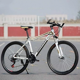 peipei Bike peipei 24 / 26 inch adult aluminum alloy mountain bike road bike men's racing front and rear mechanical disc brake riding-White Gold Spoke_24 Inch (145-175cm)