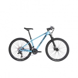 peipei Mountain Bike peipei 24 / 36 speed 27.5 / 29 off-road shock-absorbing mountain bike. Carbon fiber bicycle mountain bike carbon fiber bicycle-Sky blue_27.5 inches x 19.