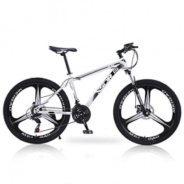 peipei Bike peipei 26-inch 21-speed, 24-speed, 27-speed three-speed / six-speed / ten-speed wheel front and rear double disc brake mountain bike-Black and white three knife wheel_24 inch 21 speed