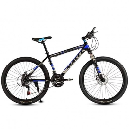 peipei Mountain Bike peipei 26 Inch Mountain Bike 27 / 30 Speed Steel Frame Bicycle Front And Rear Mechanical Disc Brake-Black and blue C_30