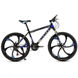 peipei Mountain Bike peipei 26 Inch Mountain Bike 27 / 30 Speed Steel Frame Bicycle Front And Rear Mechanical Disc Brake-Black and blue E_27