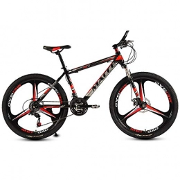 peipei Mountain Bike peipei 26 Inch Mountain Bike 27 / 30 Speed Steel Frame Bicycle Front And Rear Mechanical Disc Brake-Black and red S_27